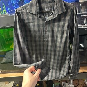 Van Heusen Charcoal Checkered Men's Shirt